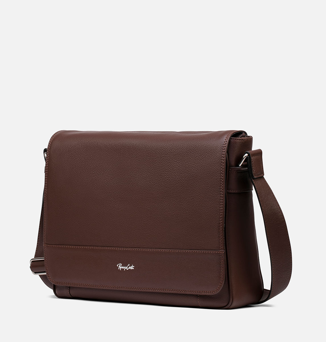 Renzo Costa Leather messenger men’s bag Brown